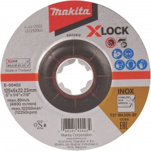 Makita E-00402 X-LOCK Schruppscheibe INOX 125x6x22,23mm