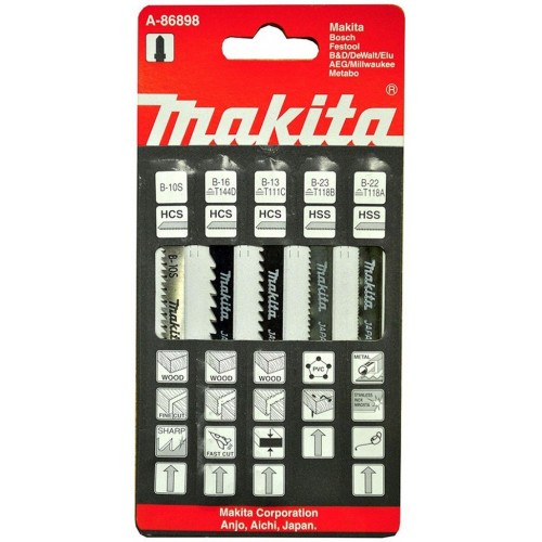 Makita A-86898 Stichsägeblatt-Set 5-tlg. 13,16,22,23,10S