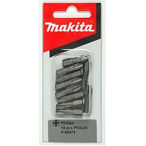 Makita P-06074 PH3 Bit 1/4" 25mm, 10St.