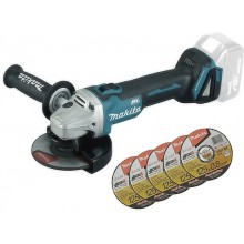 Makita DGA504ZX1 Akku-Winkelschleifer 125mm mit Zubehör (18V/Ohne Akku Z)