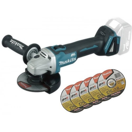 Makita DGA504ZX1 Akku-Winkelschleifer 125mm mit Zubehör (18V/Ohne Akku Z)