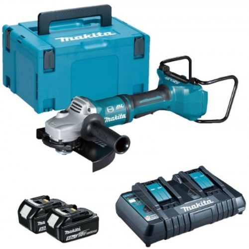 Makita DGA900PT2 Akku-Winkelschleifer 230mm, Li-ion (2x18V/5,0Ah)