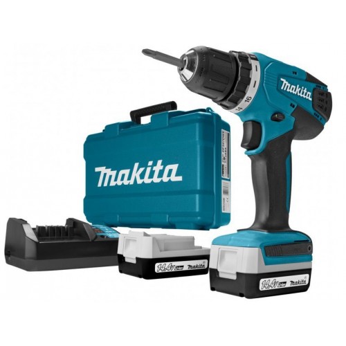 Makita DF347DWE Akku-Bohrschrauber 30 Nm, Li-ion Li-ion (2x1,3Ah/14,4V)