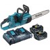 Makita Akku-Kettensäge Li-on 2x18V+2xAkku BL1830B+Duo DC18RD, DUC353PR
