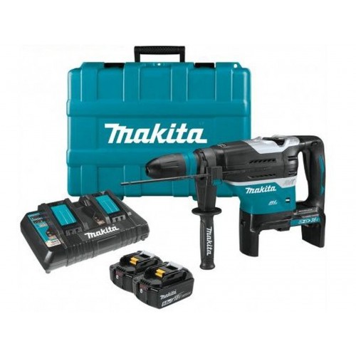 Makita DHR 400 PT2U 2x 18V/ 36V Bohrhammer SDS-Max+ 2x 5,0 Ah Akku +Doppellader