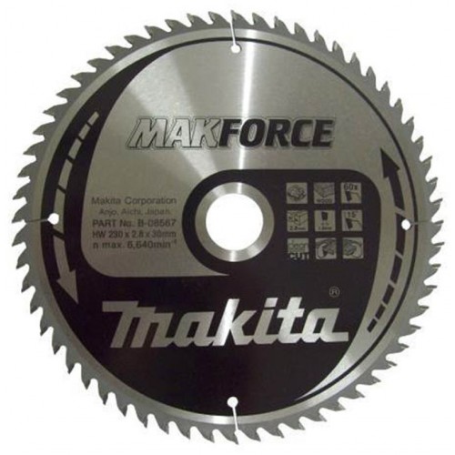Makita B-08567 Makblade Plus Mitre Sägeblatt 230x30mm 60 Z Makita B-08567 Makblade Plus Mitre Sägeblatt 230x30mm 60 Z