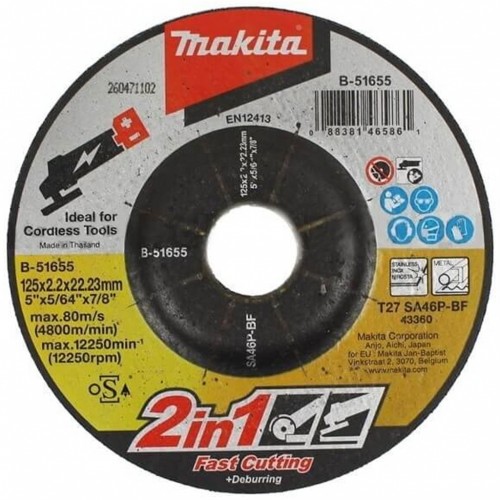 Makita B-51655 Schruppscheibe 2 in1, 125x2.0x22.23 mm