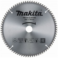 Makita D-65399 Sägeblatt 260 mm x 30 mm 80Z