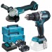 Makita DLX2179TJ1 Akku-Spezialset DGA504Z + DHP484Z + 2x Akku BL1850B im Makpac