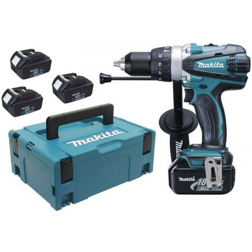 Makita Akkuschlags 18V3AH 3 x Akkus DHP 458RF3j