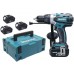 Makita Akkuschlags 18V3AH 3 x Akkus DHP 458RF3j