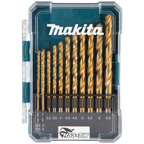 Makita D-72855 HSS-TiN 1,5-6,5mm, Set 13-teilig
