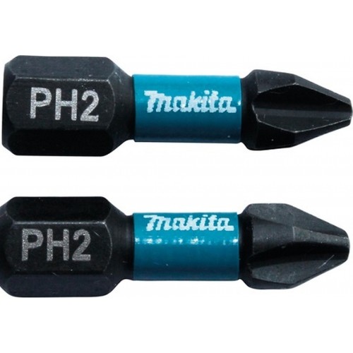 Makita B-63616 Torsion Bit 1/4" Impact Black PH2, 25mm/2Stk.