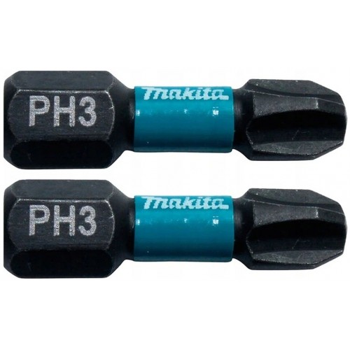 Makita B-63622 Torsion Bit 1/4" Impact Black PH3, 25mm/2Stk.