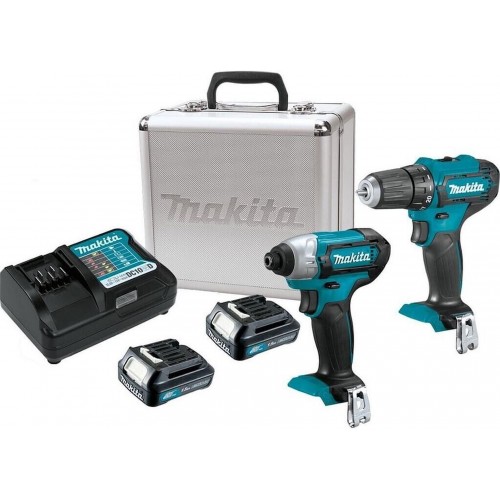 Makita CLX224X Akku-Set DF333DZ+TD110DZ Li-ion CXT 12V (2x1,5Ah+DC10WD+Metallkoffer)