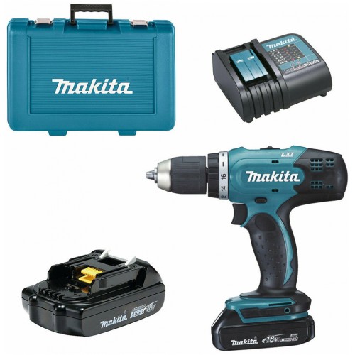 Makita DDF453SYE Akku-Bohrschrauber 2x Li-Ion Akku, 18V/1,5Ah