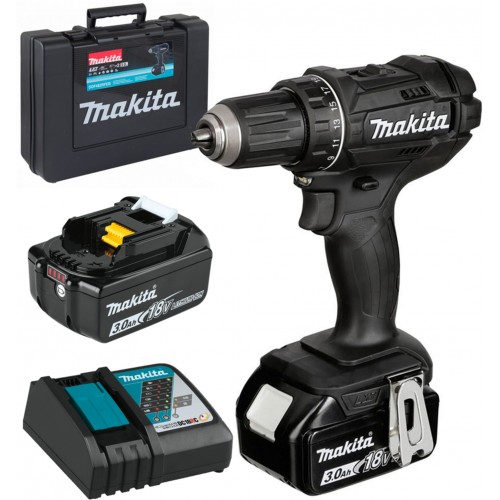 Makita DDF482RFEB Akku-Bohrschrauber Black Edition 2x Li-ion LXT 18V/3,0 Ah, Koffer