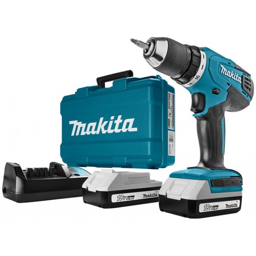 Makita DF457DWE Akku-Bohrschrauber Li-ion (2x1,5Ah/18V) G