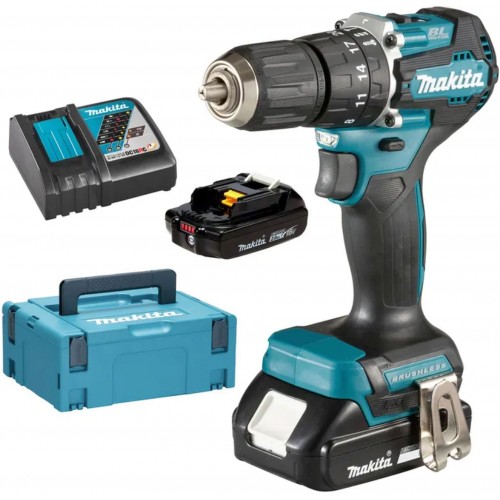 Makita DHP487RAJ Akku-Schlagbohrschrauber Li-ion LXT 18V 2x2,0Ah, Makpac