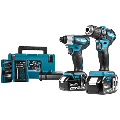 Makita DLX2220JX2 Akku set 18V/2x3Ah Schlagschrauber DTD155 +Bohrschrauber DHP483