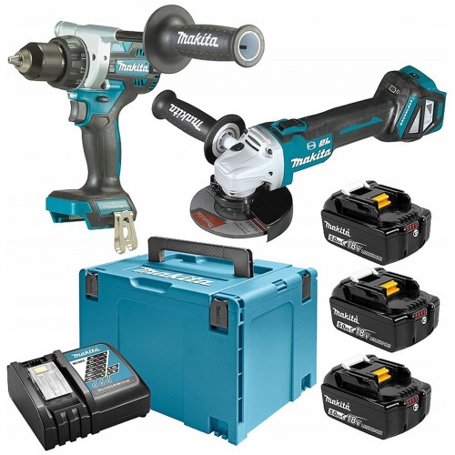 Makita DLX2431TJ Akku-Set DDF486+DGA513 Li-ion LXT 18V (3x5,0Ah+DC18RC+Makpac)