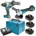 Makita DLX2431TJ Akku-Set DDF486+DGA513 Li-ion LXT 18V (3x5,0Ah+DC18RC+Makpac)