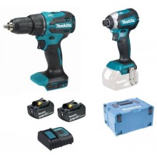 Makita DHP490+DTD153 Li-ion LXT Akku-Set 18V/2x3,0Ah) + Makpac