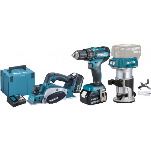 Makita DLX3116TJ Akku-Set Li-ion LXT 18V (2xBL1850B+DC18RC+MAKPAC)