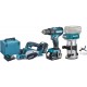 Makita DLX3116TJ Akku-Set Li-ion LXT 18V (2xBL1850B+DC18RC+MAKPAC)