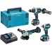 Makita DLX3155TJ Akku-Set DDF486+DTD153+DGA504 Li-ion LXT 18V (2x5,0Ah+DC18RC+MAKPAC)