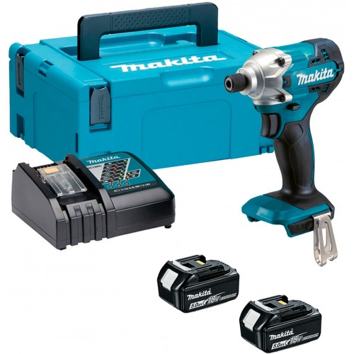 Makita DTD156RTJ Akku Schlagschrauber 1/4 "Li-ion LXT, 2x 18V/5,0 Ah, Makpac