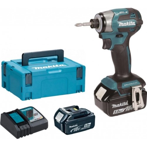 Makita DTD173RTJ Akku-Schlagschrauber 1/4" Li-ion LXT (18V/ 2x 5,0Ah), Makpac