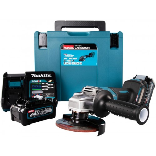 Makita GA029GM201 Akku-Winkelschleifer 125mm Li-ion XGT (2x4,0Ah/ 40V) Makpac 4