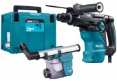 Makita HR3012FCWJ Kombihammer mit Staubabsaugung SDS-Plus, AVT (1050W/3,9J)