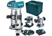 Makita DRT50RTJX2 Akku-Multifunktionsfräse Li-ion LXT 18V/5,0Ah, Makpac