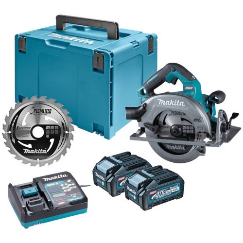 Makita HS003GM201 Akku Handkreissäge 190 mm , Li-ion XGT, 2x 40V/4,0 Ah