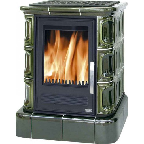 ABX MARINA K TV, Kachelofen kombi mit Wärmetauscher, Kachelsockel, picasso 3004KTVSP