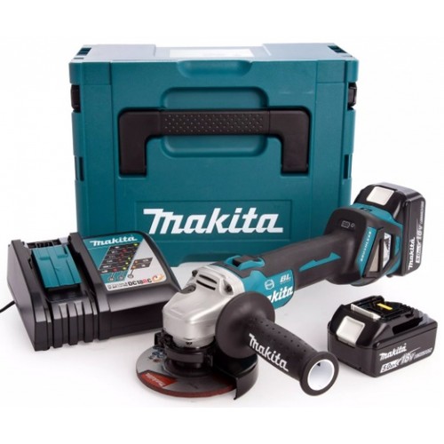 Makita DGA513RTJ Akku Winkelschleifer 125mm, Li-ion (2x5,0Ah/18V) Makpac