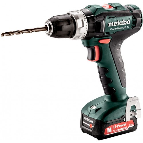 Metabo 601076500 POWERMAXX SB 12 Akku-Schlagbohrschrauber 12V 2x2Ah Li-Ion, MetaBOX