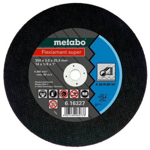 Metabo 616327000 Flexiamant super Trennscheibe für Stahl 350X3,0X25,4