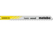 Metabo „Basic wood" 5 u-Stichsägeblätter, 74/3,0 mm 623945000