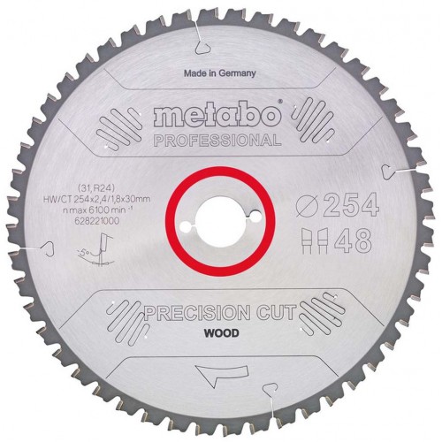 Metabo 628056000 "Precision cut wood - professional" Sägeblatt 315x30, z48 wz 15°