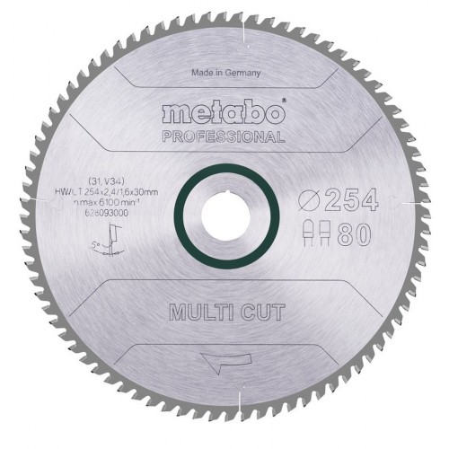 Metabo "Multi cut - professional" Sägeblatt 254 x 2.4 x 30 628093000