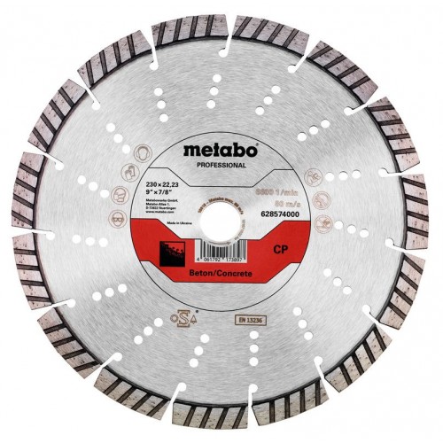 Metabo 628574000 "Profesionál" Diamanttrennscheibe, 230x22,23 mm