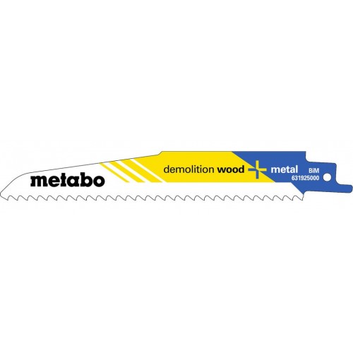Metabo 631925000 "Demolition wood + m" 5 Säbelsägeblätter 150 x 1,6 mm