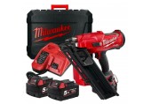 Milwaukee M18 FFN-502C Akku-nagler 2x5.0 Ah, Transportkoffer 4933471404