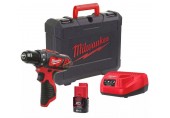 Milwaukee M12 BDD-201C Akku-Kompakt-Bohrschrauber 1x2.0 Ah, Transportkoffer 4933479439