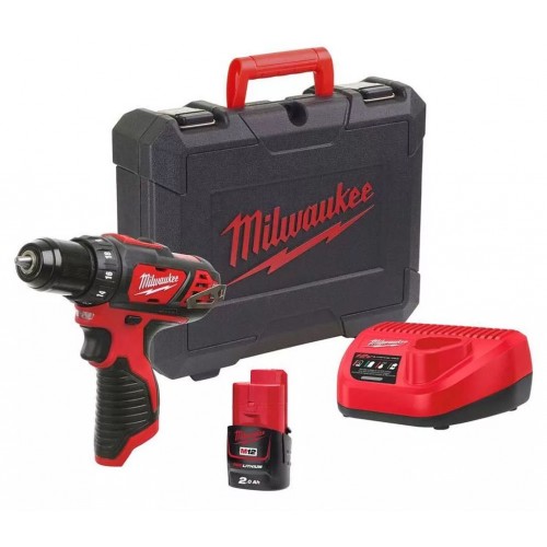 Milwaukee M12 BDD-201C Akku-Kompakt-Bohrschrauber 1x2.0 Ah, Transportkoffer 4933479439