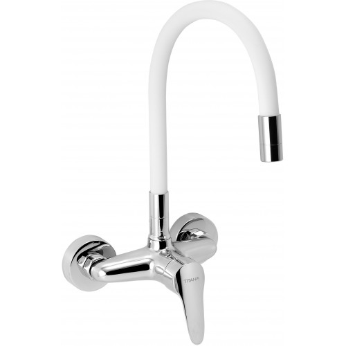 NOVASERVIS ZUMBA Flexible Küchenarmatur Spültischarmatur, 150mm, Weiß 94480,0B