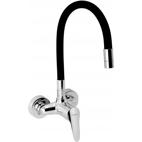 NOVASERVIS ZUMBA Flexible Küchenarmatur Spültischarmatur, 100mm, Schwarz 94484,0C